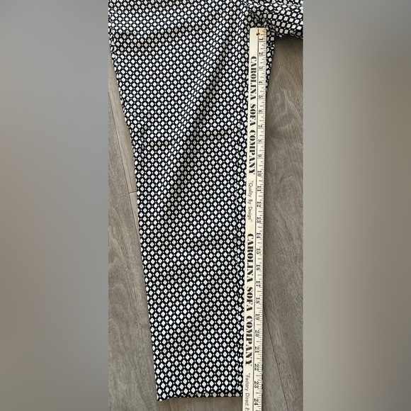 Banana Republic Sloan Crop Black White Pattern Casual Dress Pants Women’s 12 - Picture 12 of 12